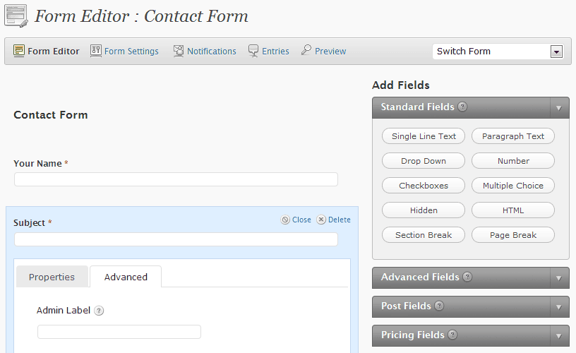 Form Editor Form Editor