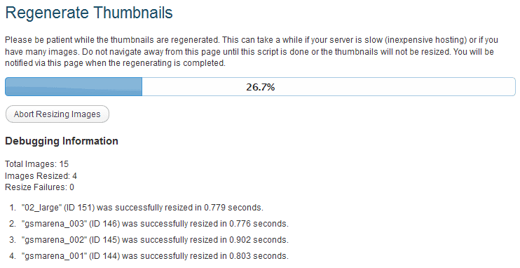Regenerate Thumbnails Regenerate Thumbnails