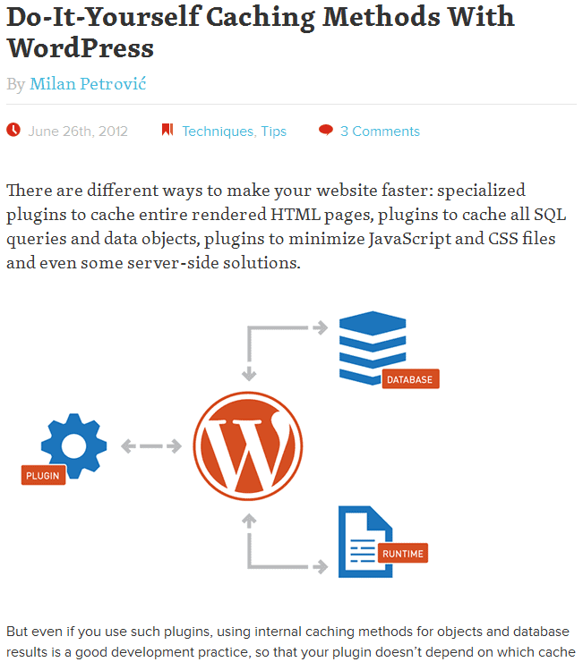 Do-it-yourself Caching Methods with WordPress Do-it-yourself Caching Methods with WordPress