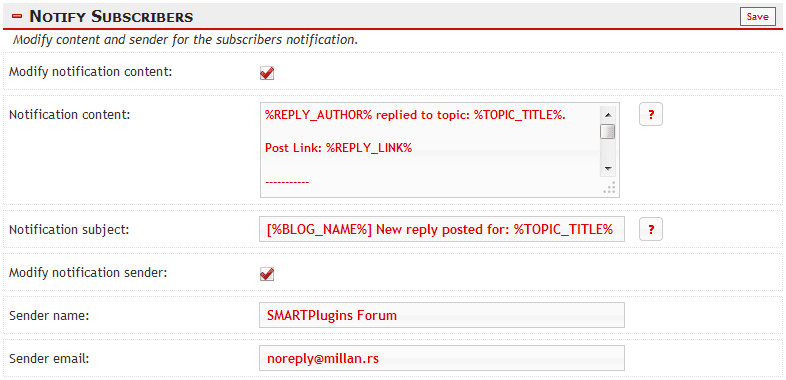 Notfiy Subscribers