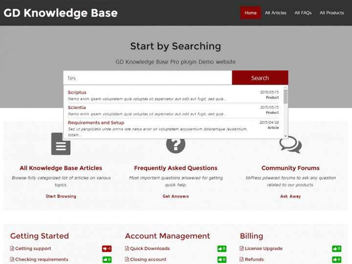 New Plugin: GD Knowledge Base Pro - Dev4Press Blog (Plugins)