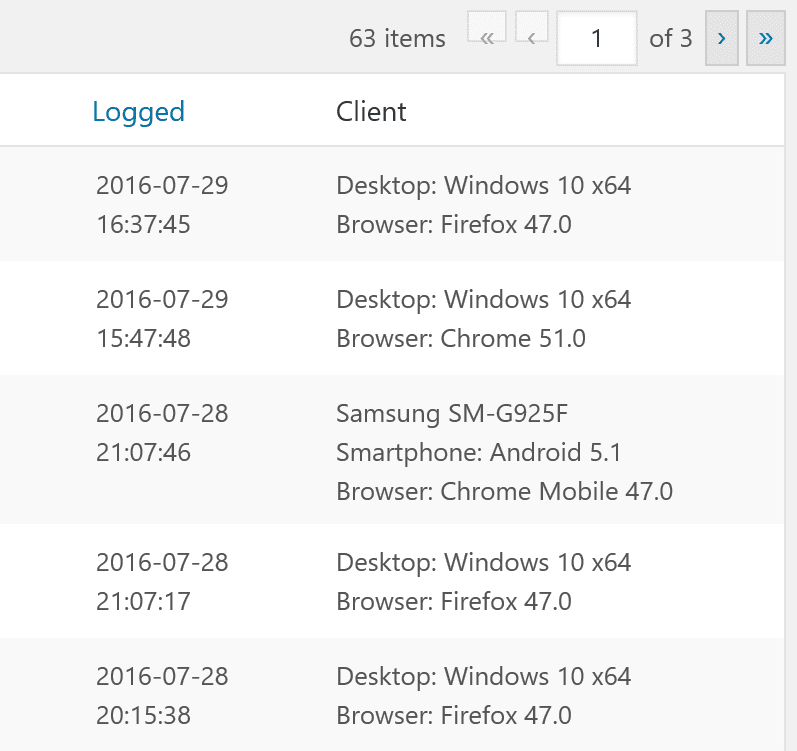 Client in Votes Log