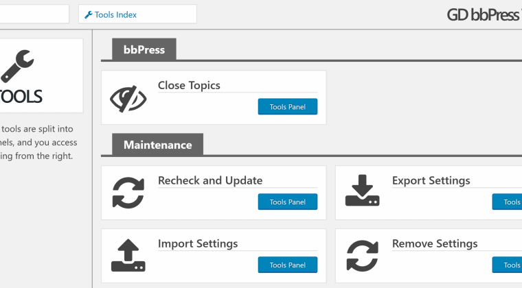 Updated Tools Panel