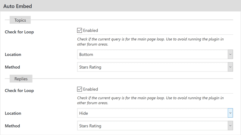 bbPress embed ratings