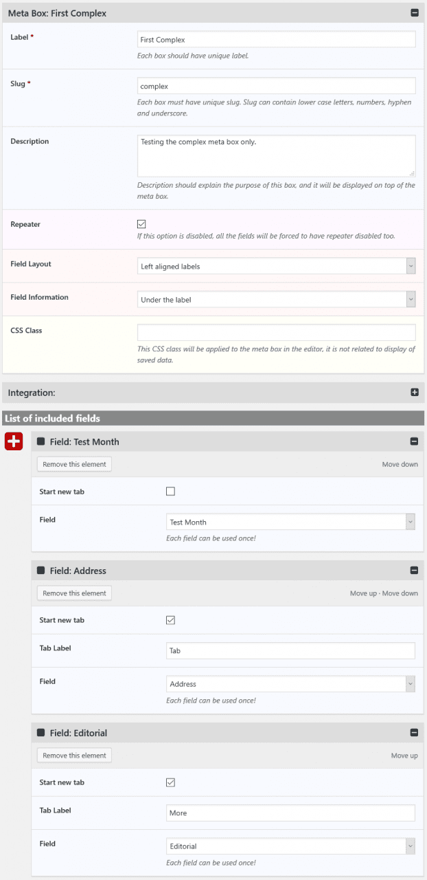 Metabox Editor