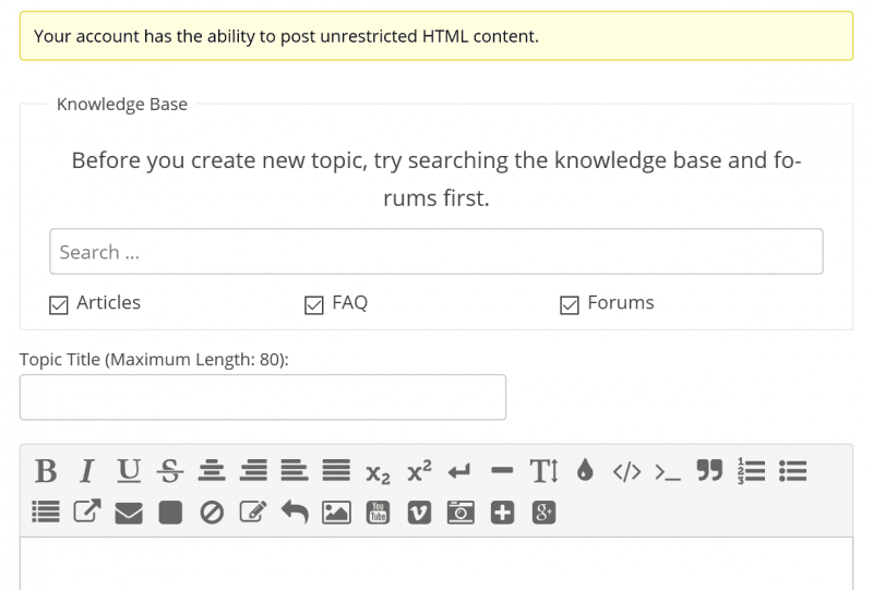 Integration into bbPress new topic form