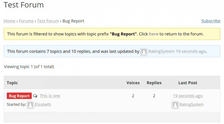 Forum filtered by the prefix