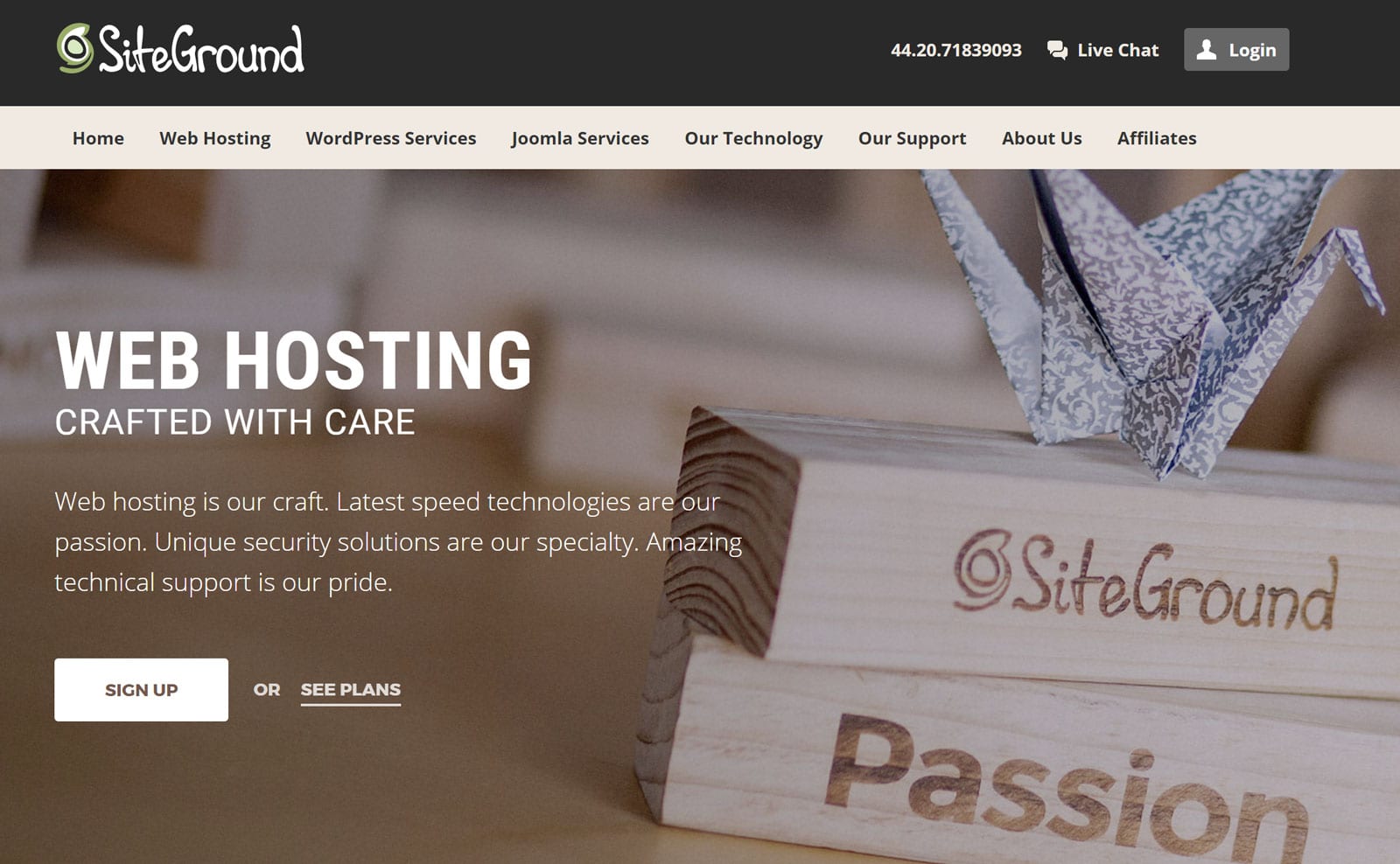 Siteground Home Page