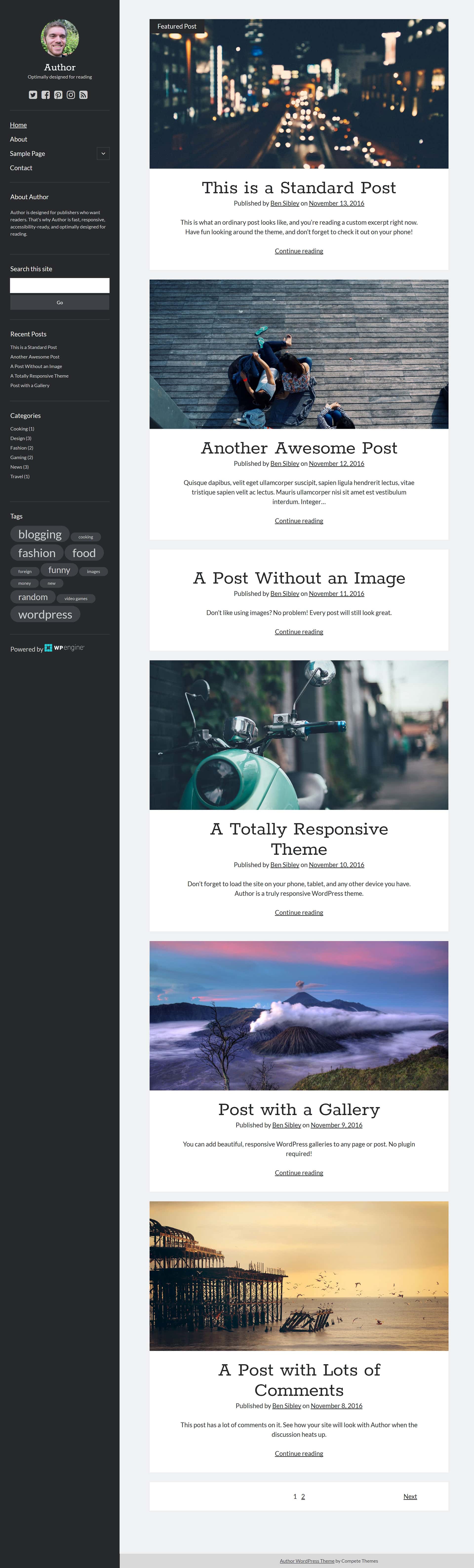 Author - Website Screenshot