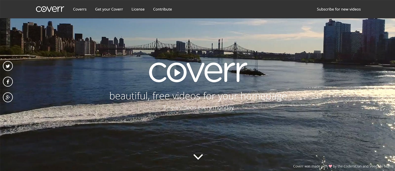 Coverr - Website Screenshot