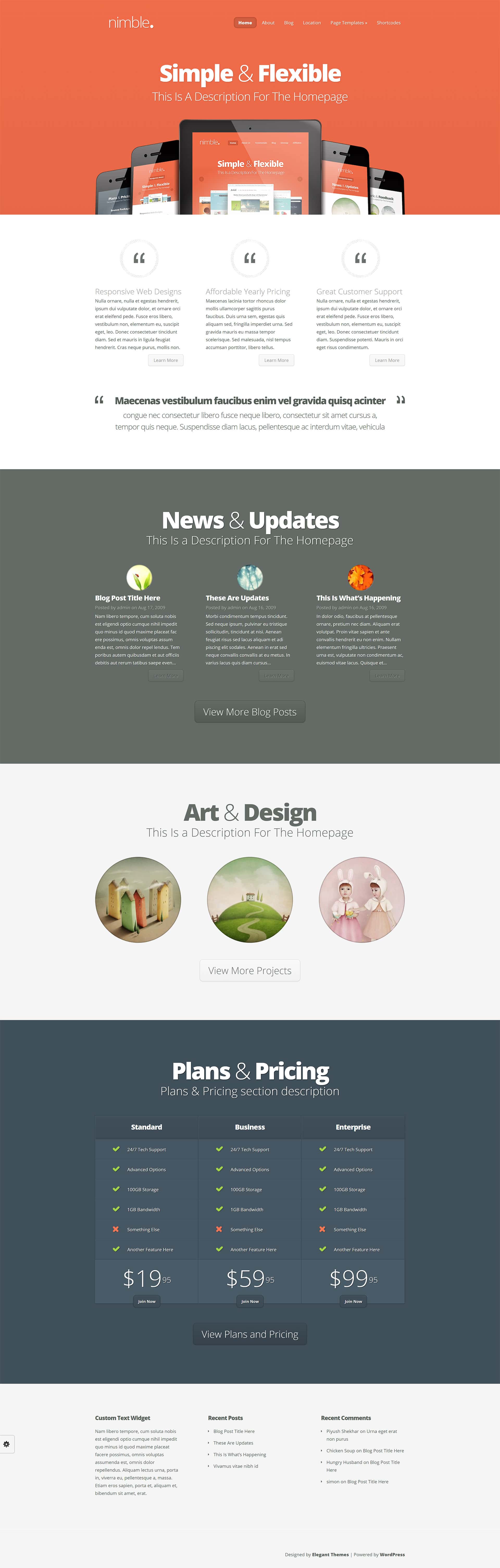 Nimble - Website Screenshot