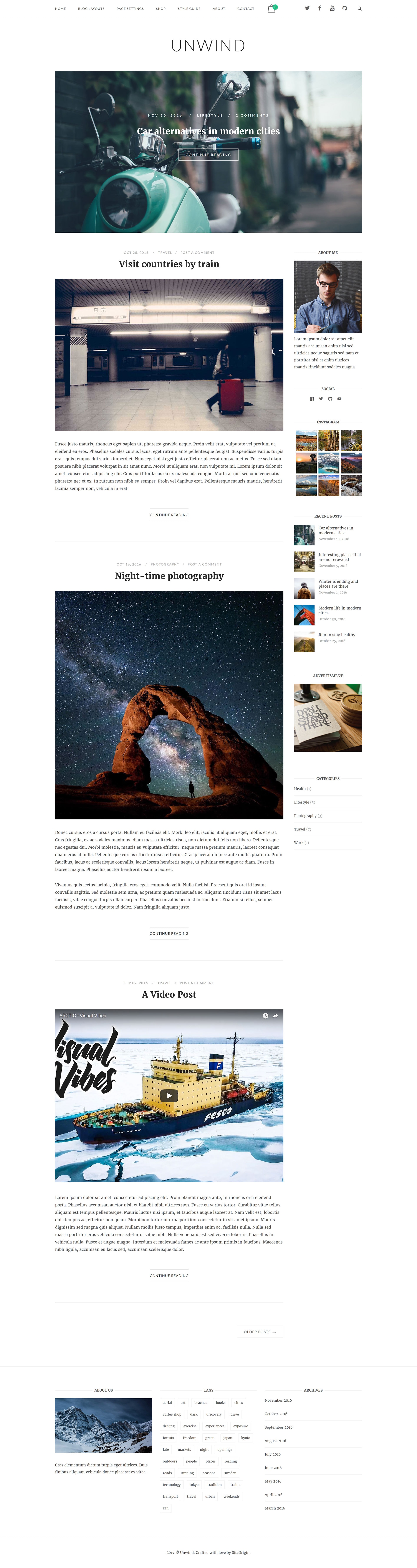 Unwind - Website Screenshot