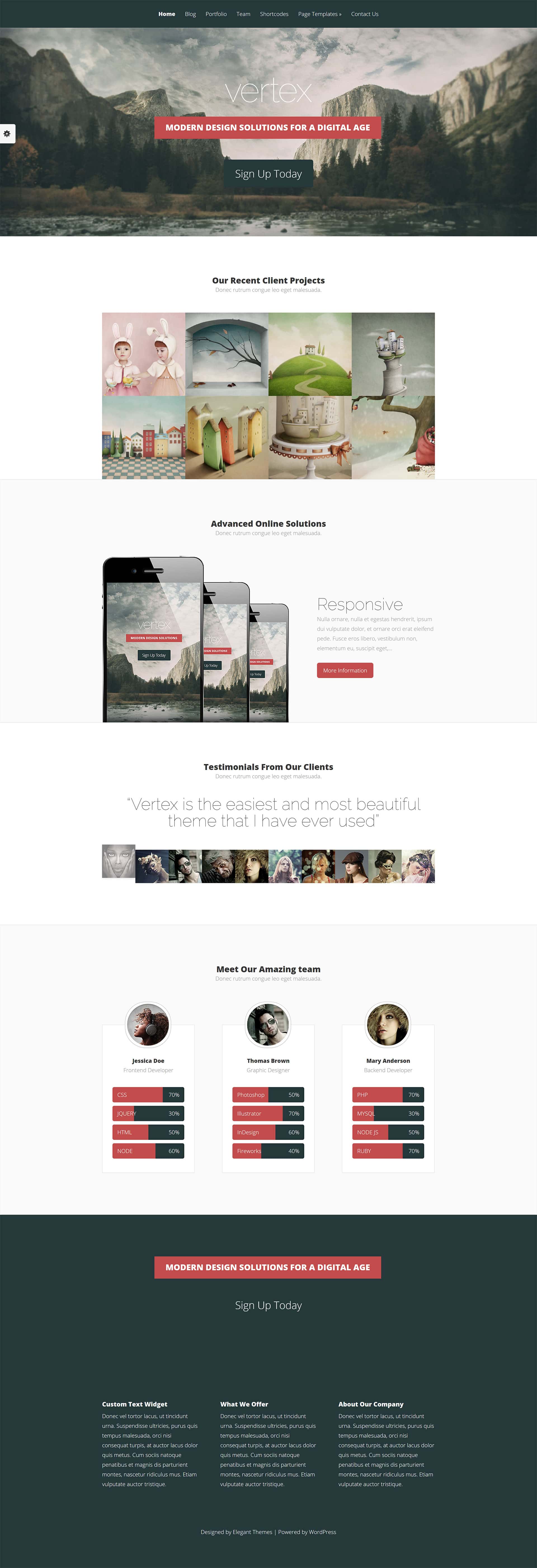 Vertex - Website Screenshot