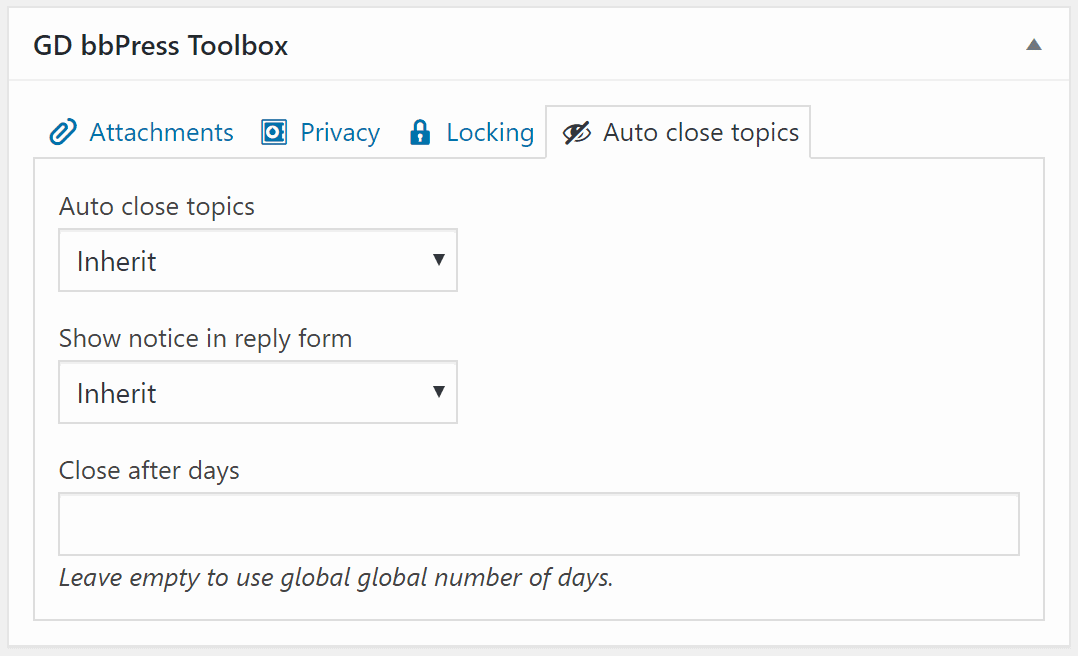 Forum auto close overrides