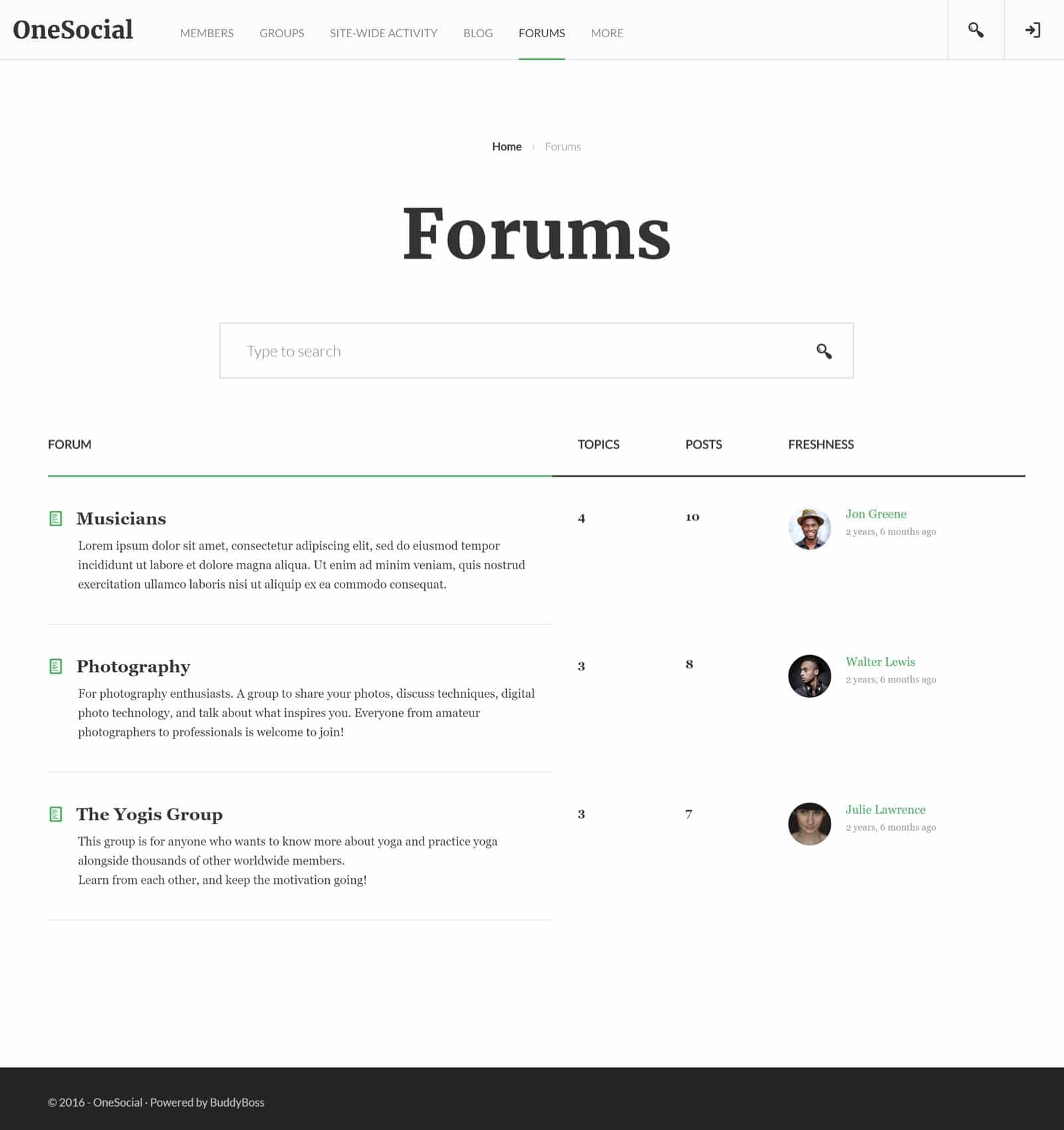 OneSocial - Website Screenshot