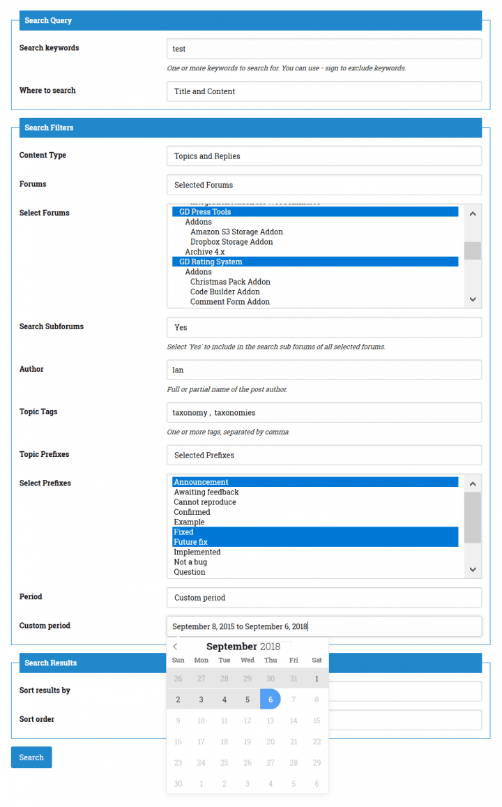 Power Search - Dev4Press Website Theme