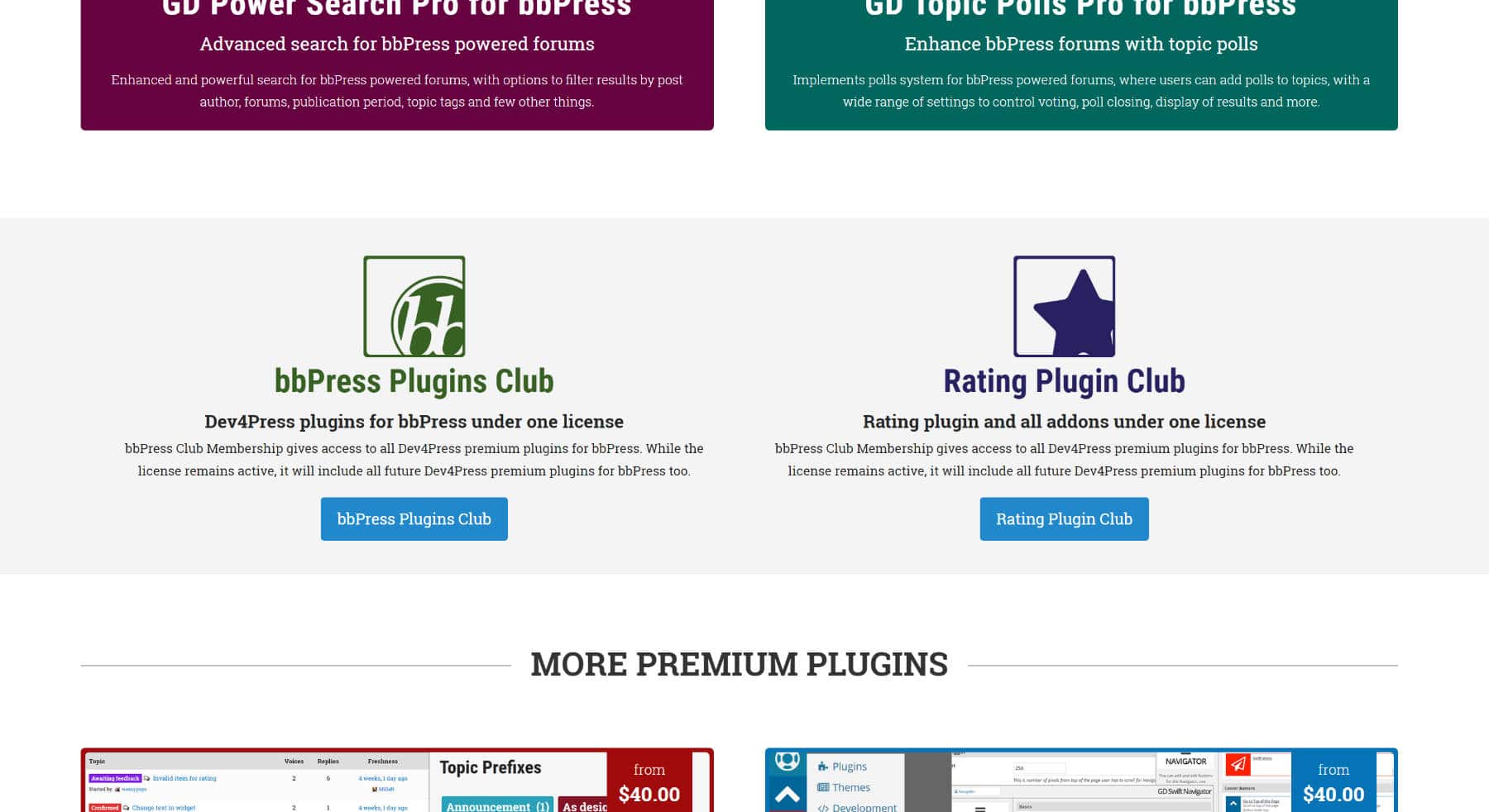 Plugins Clubs