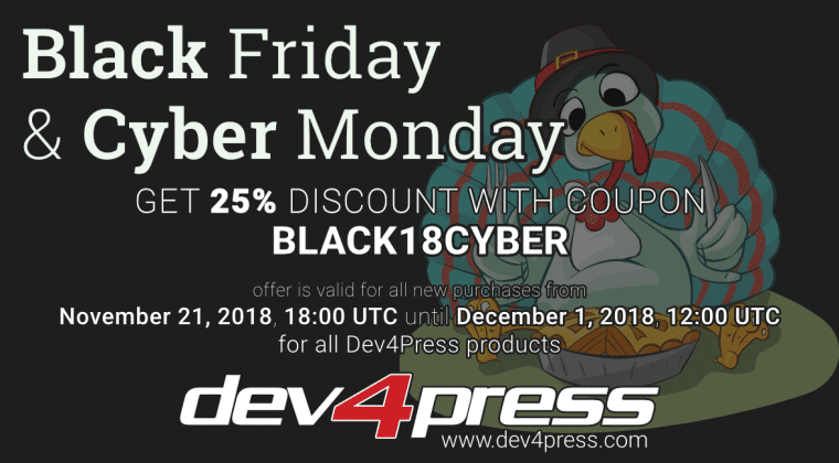 Black Friday & Cyber Monday 2018 Promotion Banner
