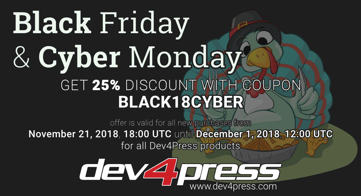 Black Friday & Cyber Monday 2018 Promotion Banner