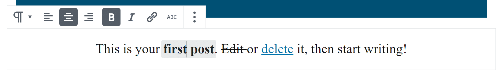 Edit the paragraph with nice markup help