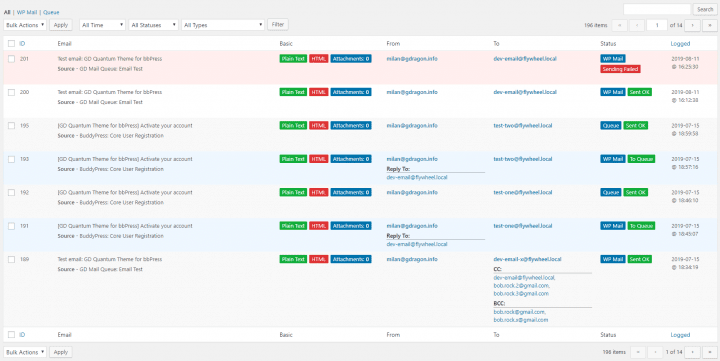 Improved Mail Log