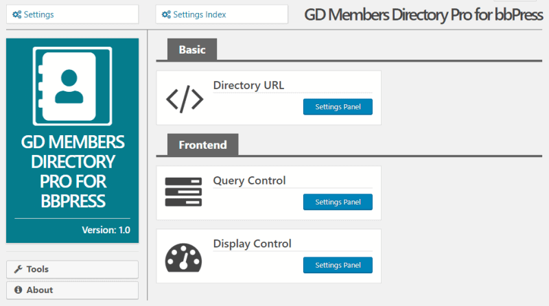 Plugins Settings Page