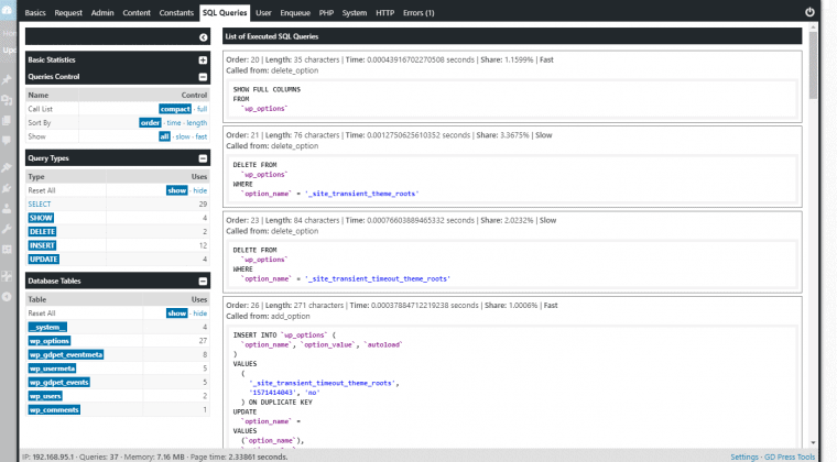 Debugger in GD Press Tools Pro