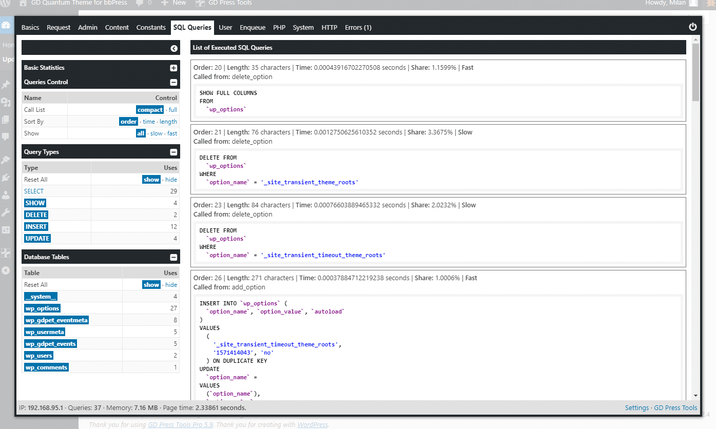 Debugger in GD Press Tools Pro