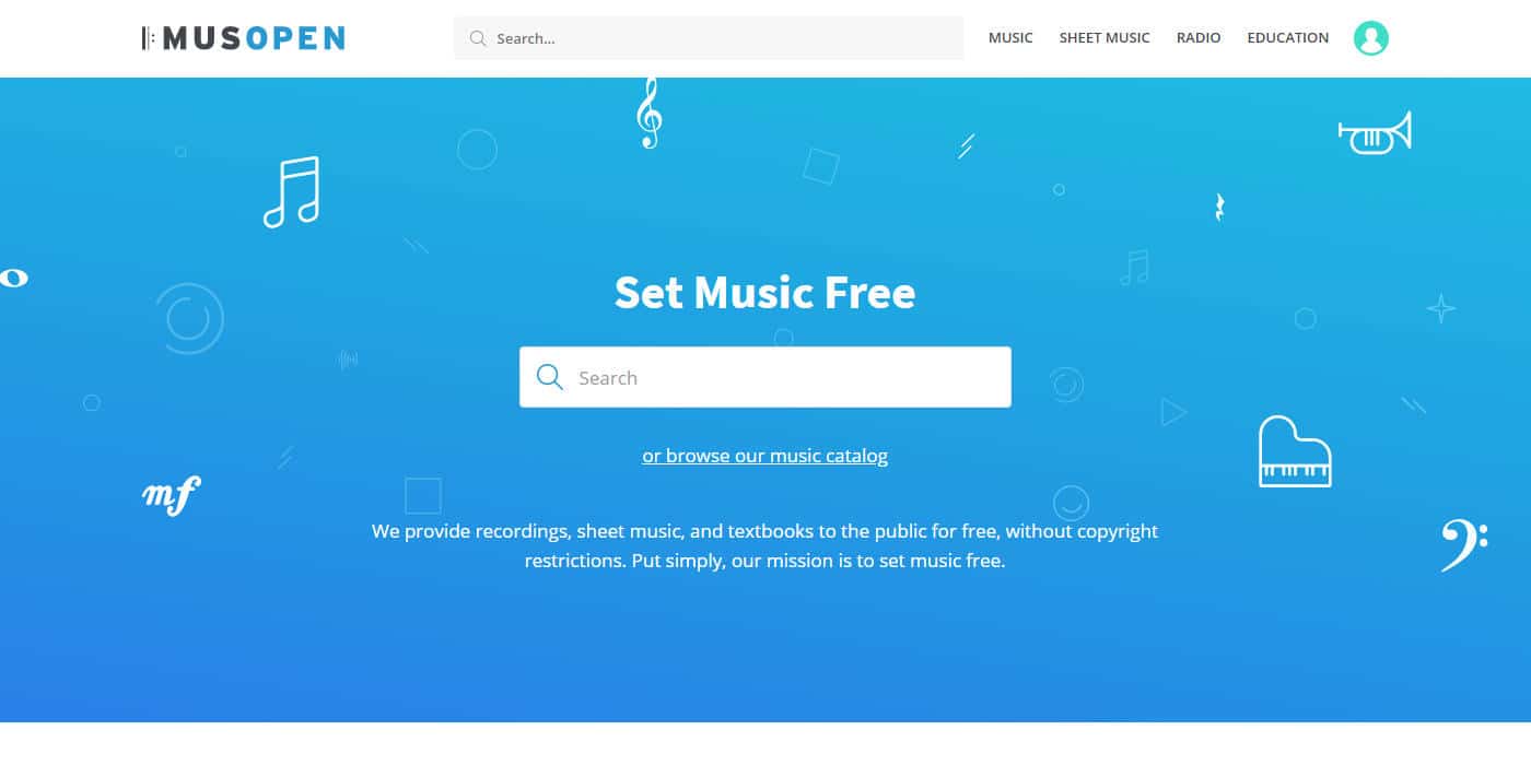 MusOpen - Website Screenshot