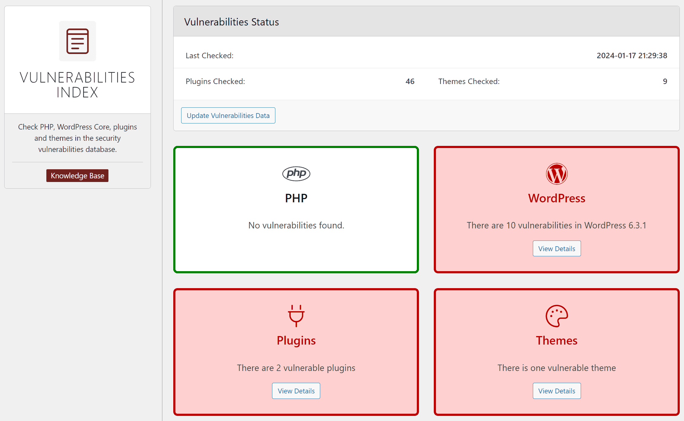 panel vulnerabilities