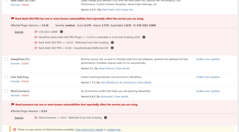vulnerability plugins