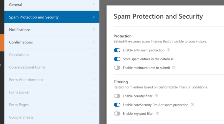antispam wpforms