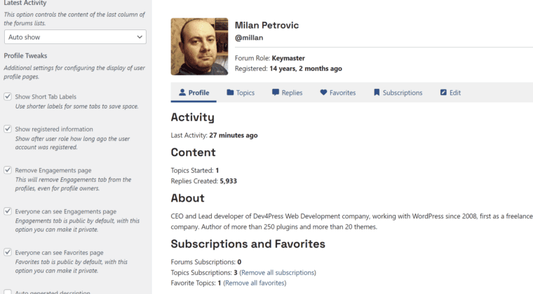 quantum user profile 39