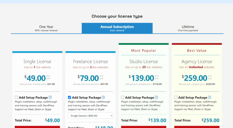 setup packages