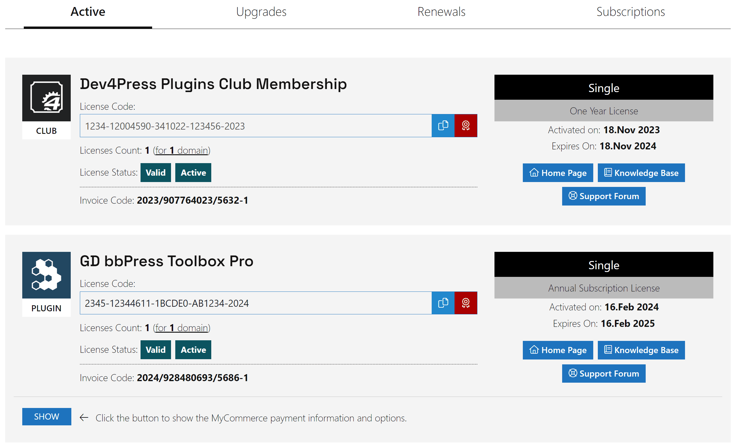 dev4press licenses