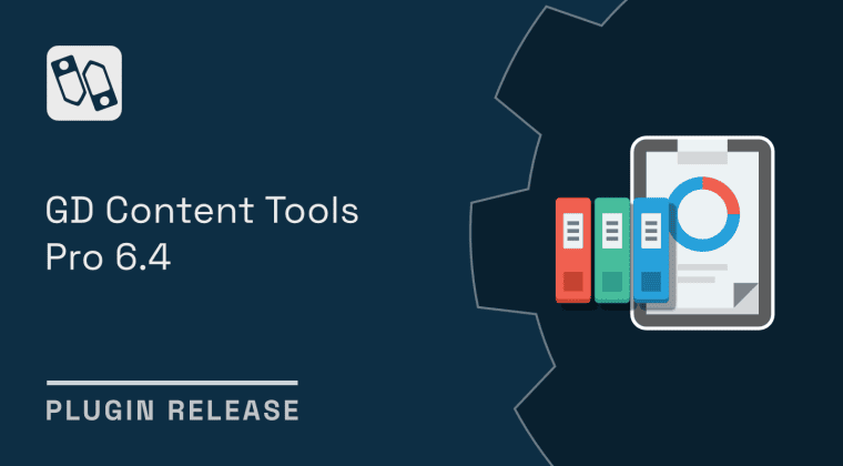 plugins relase gd content tools pro 6.4
