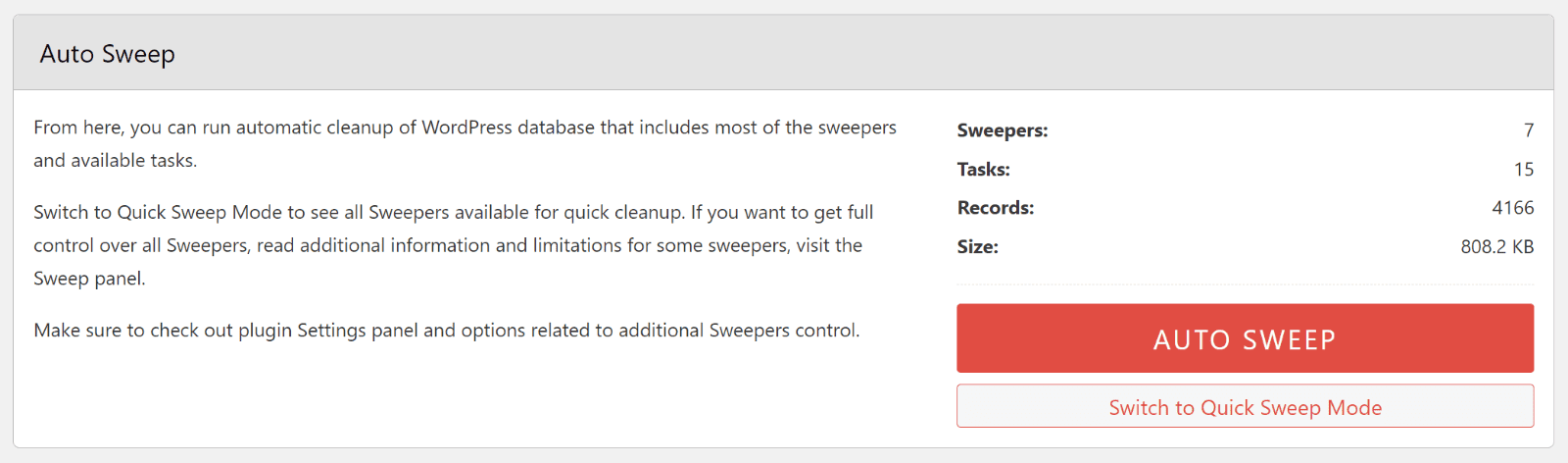 Auto Sweep
